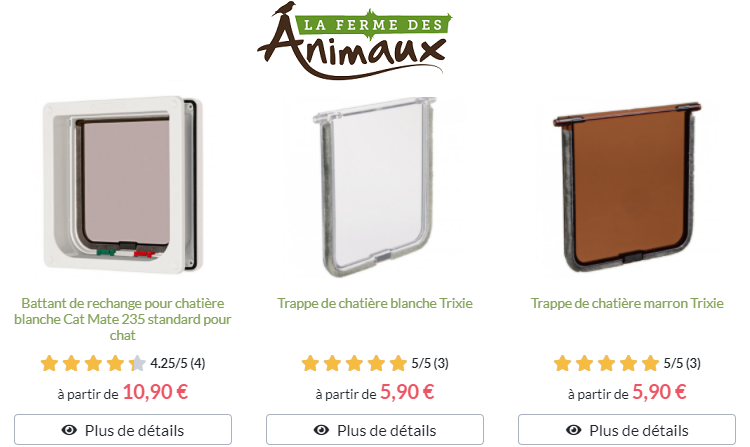 accessoires-chatiere-e-animalerie-lafermedesanimaux.com