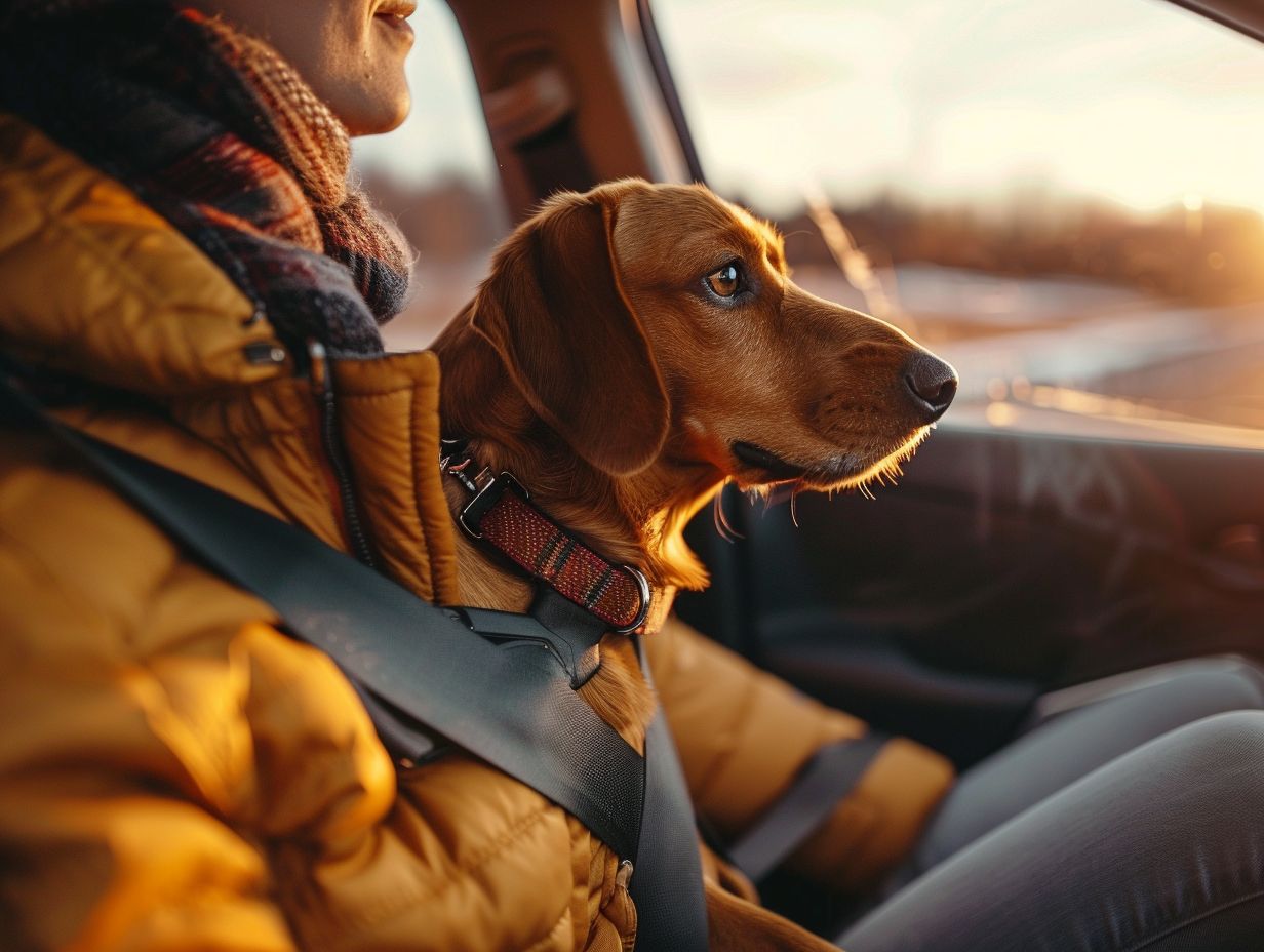Utilisation d'une ceinture de sécurité pour chien