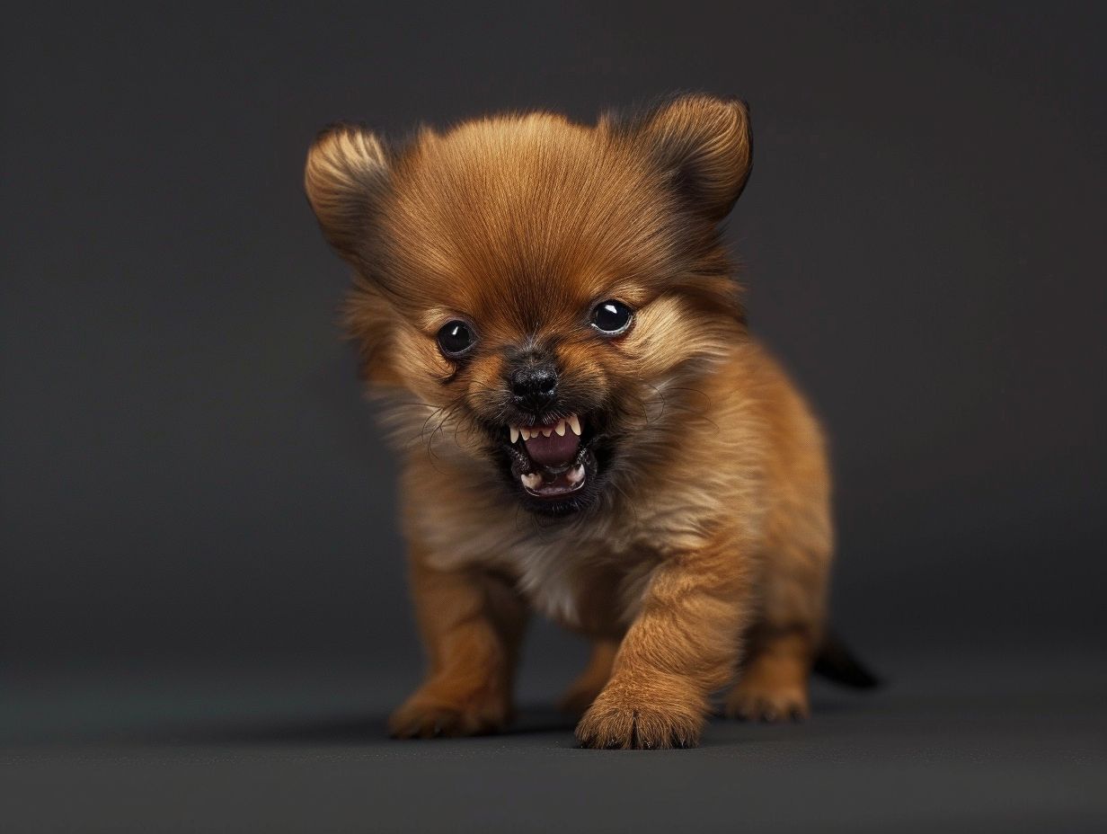 Adresse de grognement de chiot
